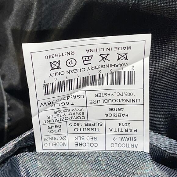 Zonettie Red Shawl Collar Tuxedo Jacket Size 42R - Picture 5 of 5